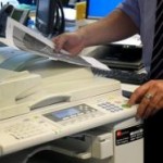 Staff using photocopier