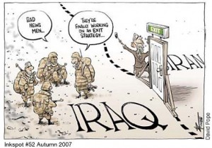 David Pope Iraq cartoon Inkspot