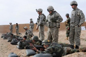 Afghan army trainees